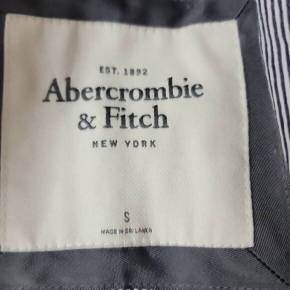 Abercrombie & Fitch Y2K Wool Blend Blazor Preppy Jacket Plaid Collar [SIZE SMALL - Picture 4 of 5